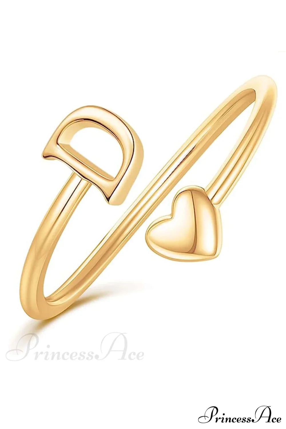 1pc Minimalist Style Heart Shaped Glittery Ring