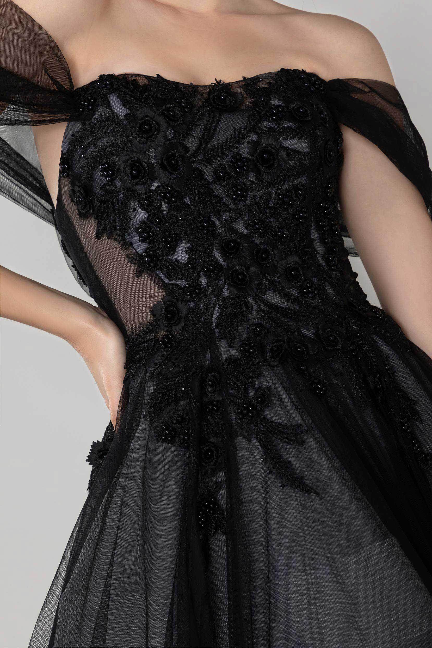 A-Line Court Train Tulle Wedding Dress CW2502