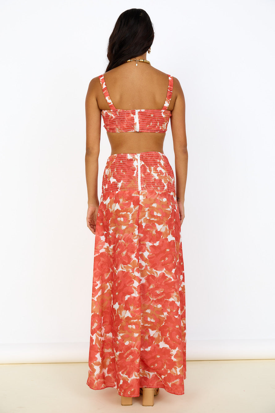 Golden Sunset Crop Top Orange