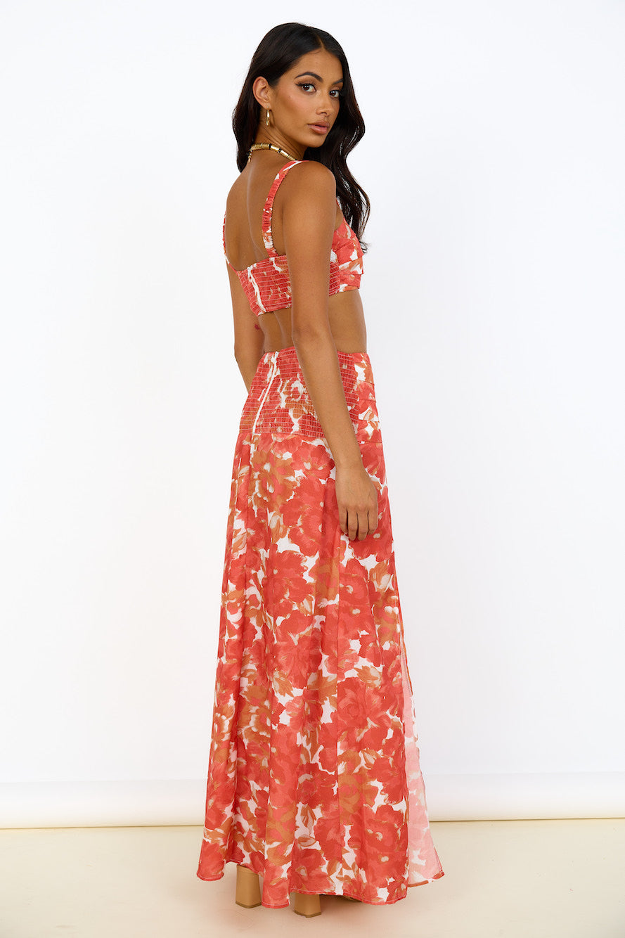 Golden Sunset Crop Top Orange