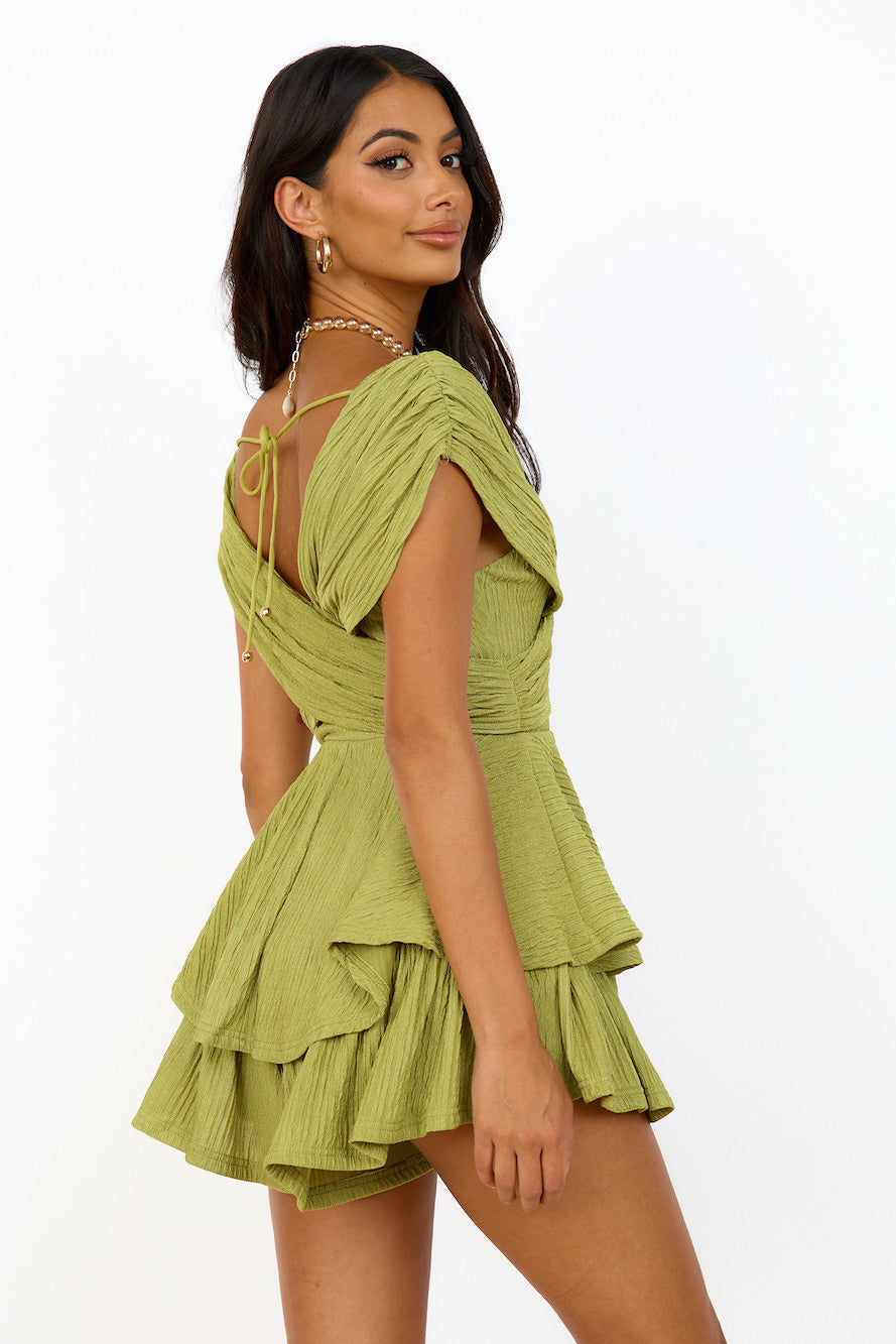 Clumsy Love Romper Apple