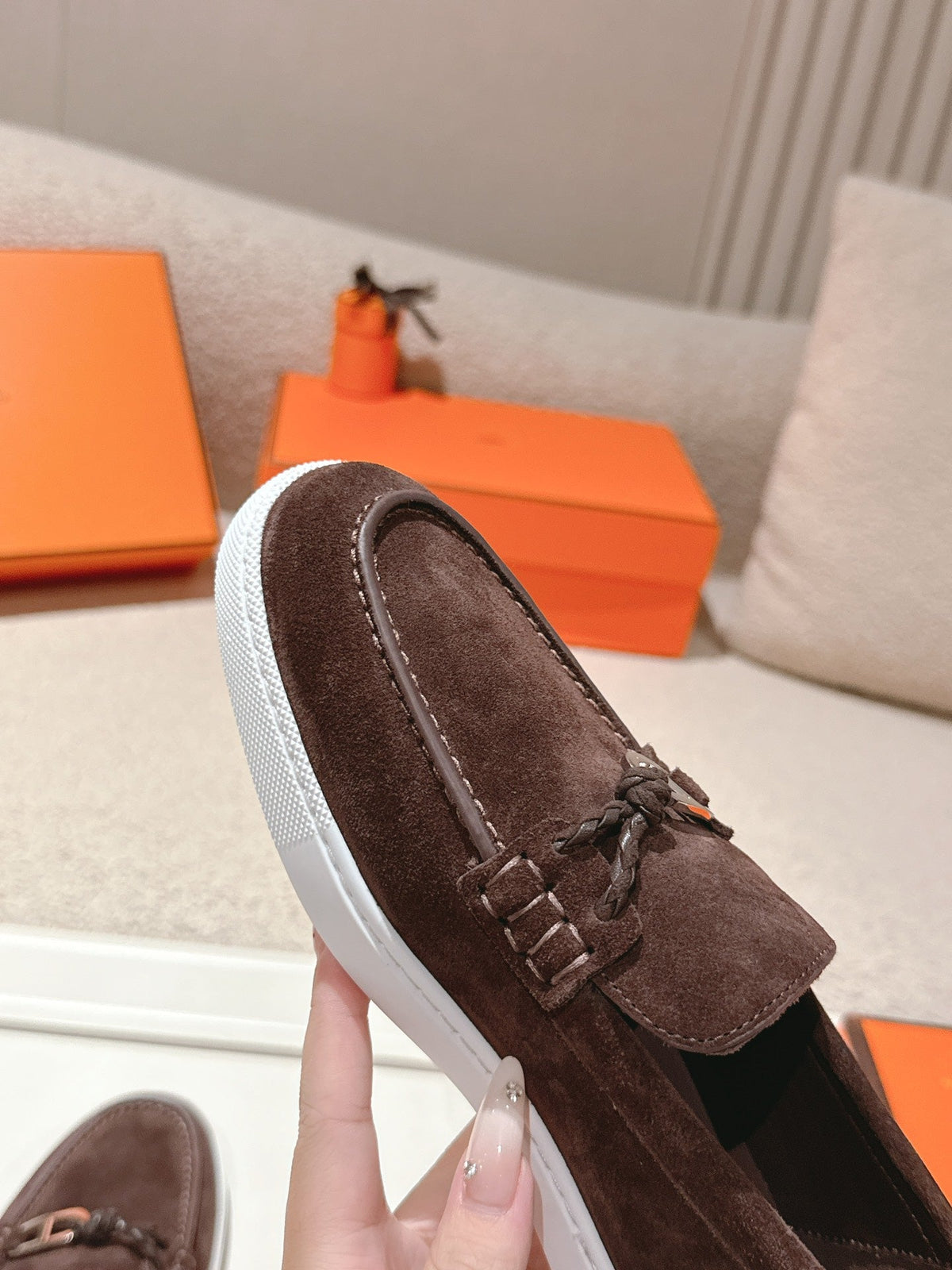 HM Ignacio Loafer Chocolate Suede 577445