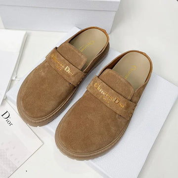 Dior 2026 Mule Light Brown Suede Cowhide 717873