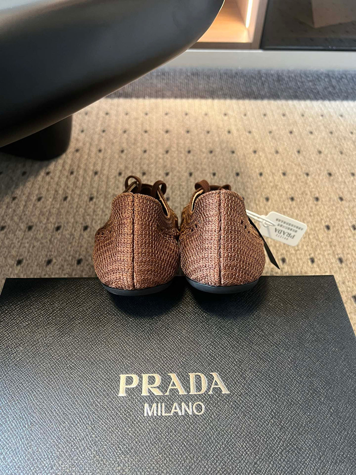 Prada 26s Collapse Sneakers Brown Crochet Laced 726980