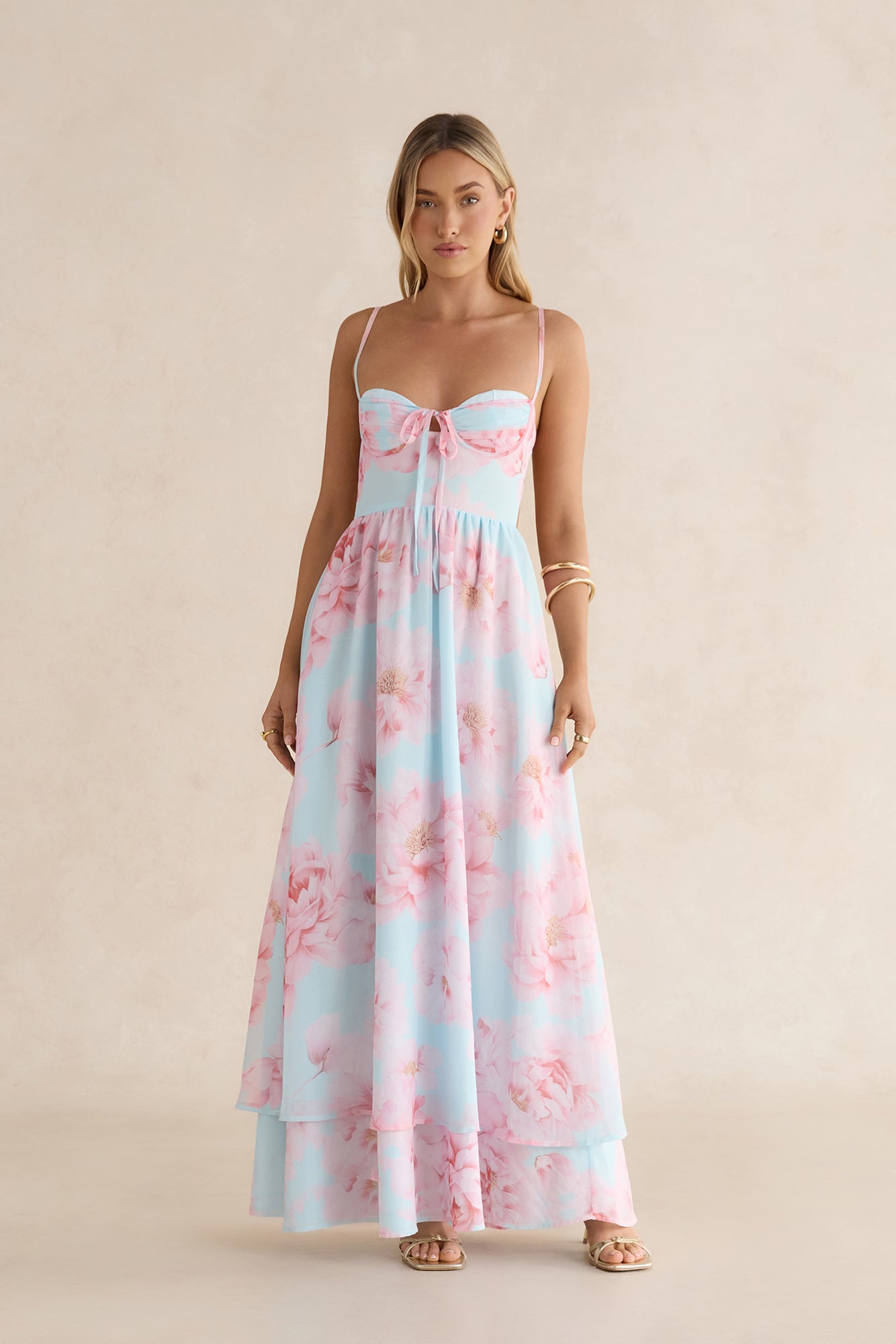 Fresh Florals Maxi Dress Mint