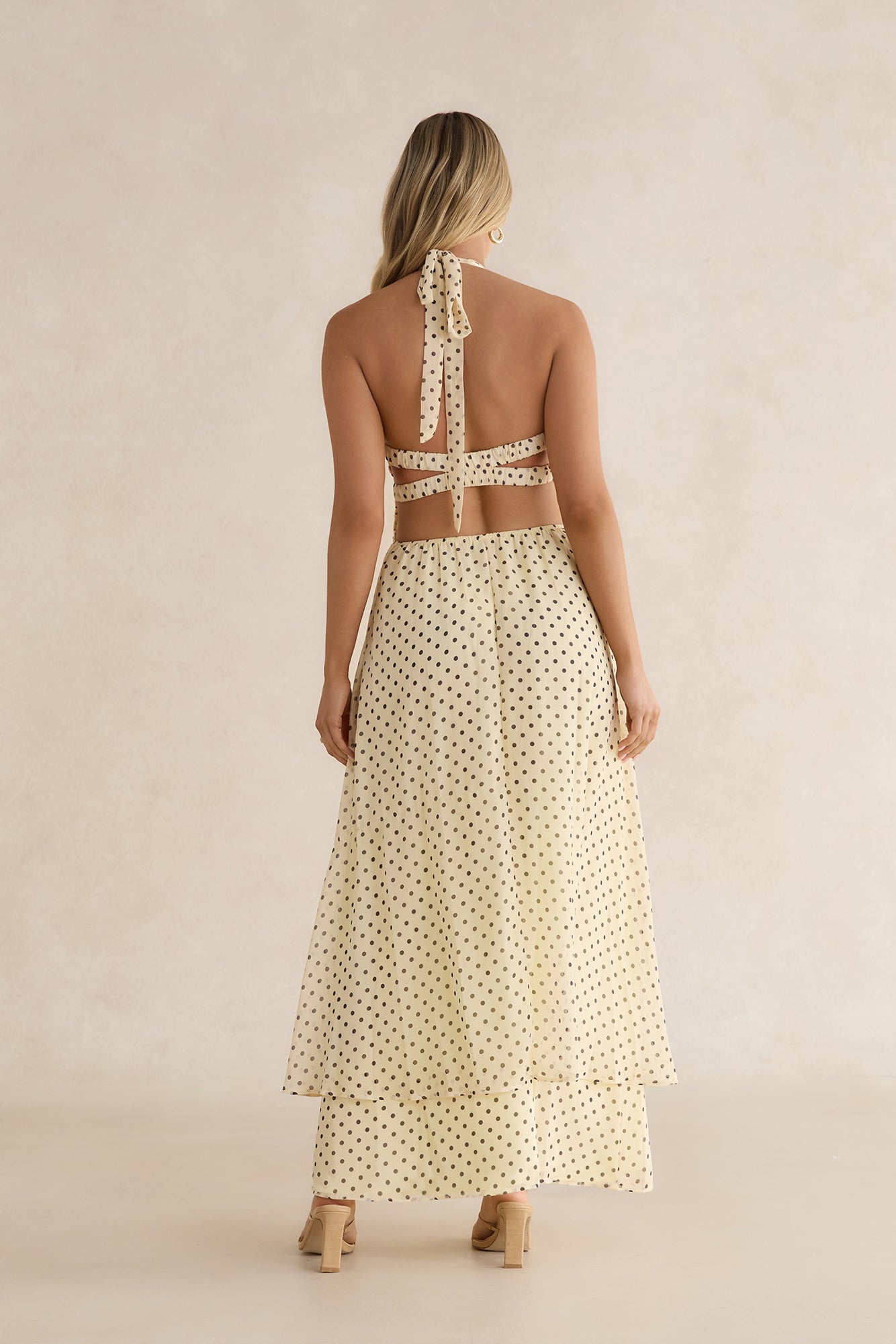 Sorbet Soiree Halter Maxi Dress Yellow