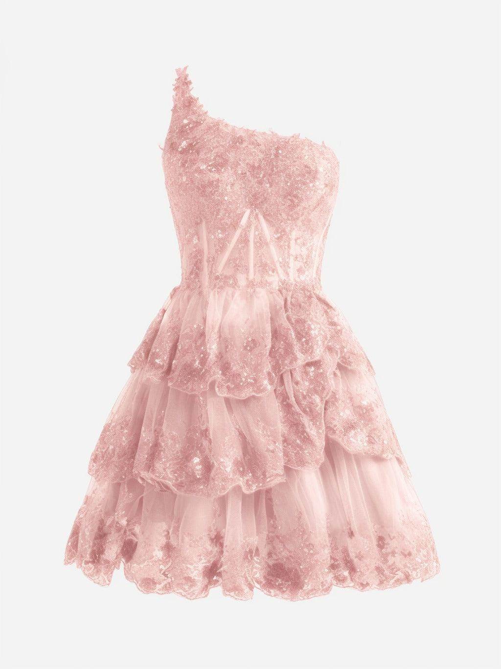 A-line Short Mini Tulle Prom Dress CS0420