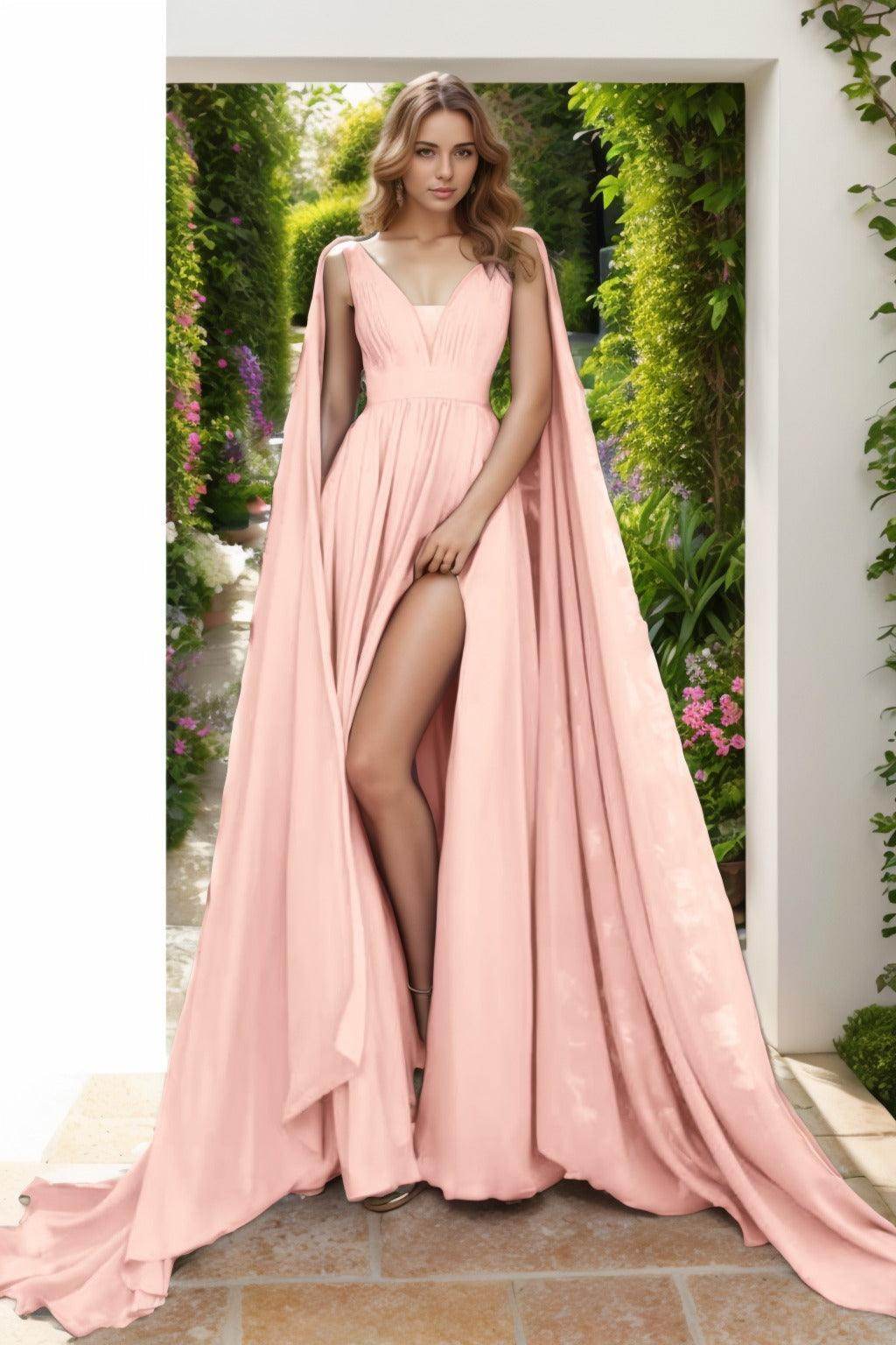 A-Line Floor Length Chiffon Prom Dress CS0454