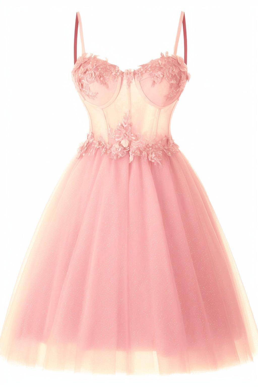 A-Line Short-Mini Tulle Prom Dress CS0400