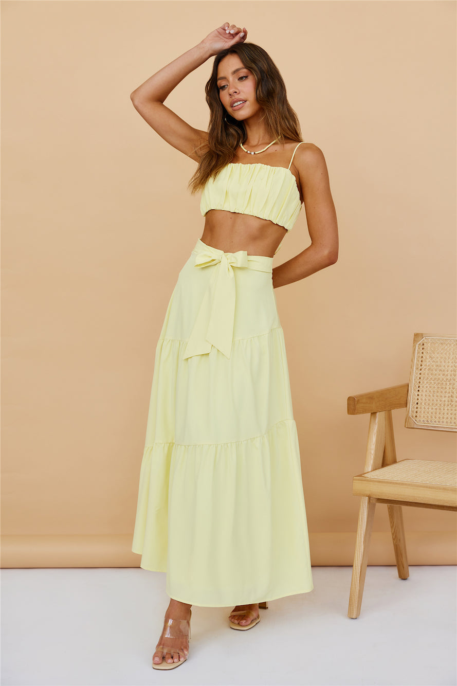 Evolving Heart Crop Top Yellow