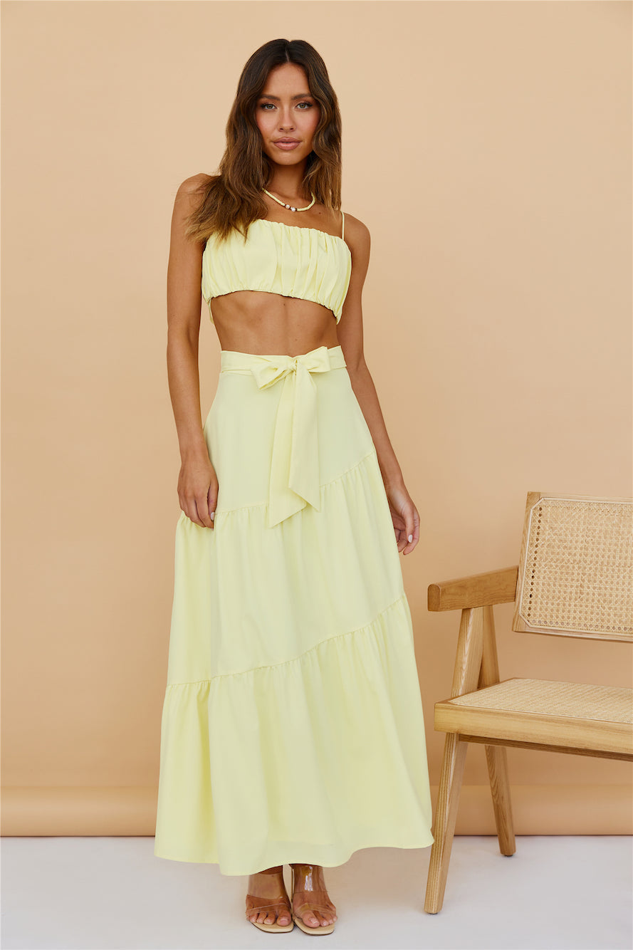 Evolving Heart Crop Top Yellow