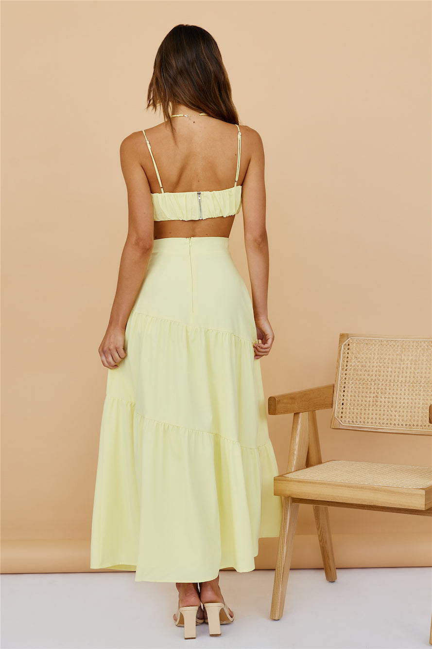 Evolving Heart Crop Top Yellow