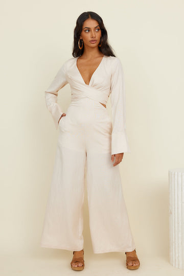 Happy Moments Jumpsuit Beige