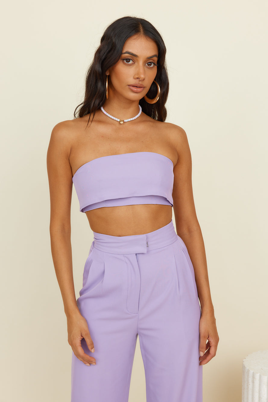 Solaris Crop Top Lilac