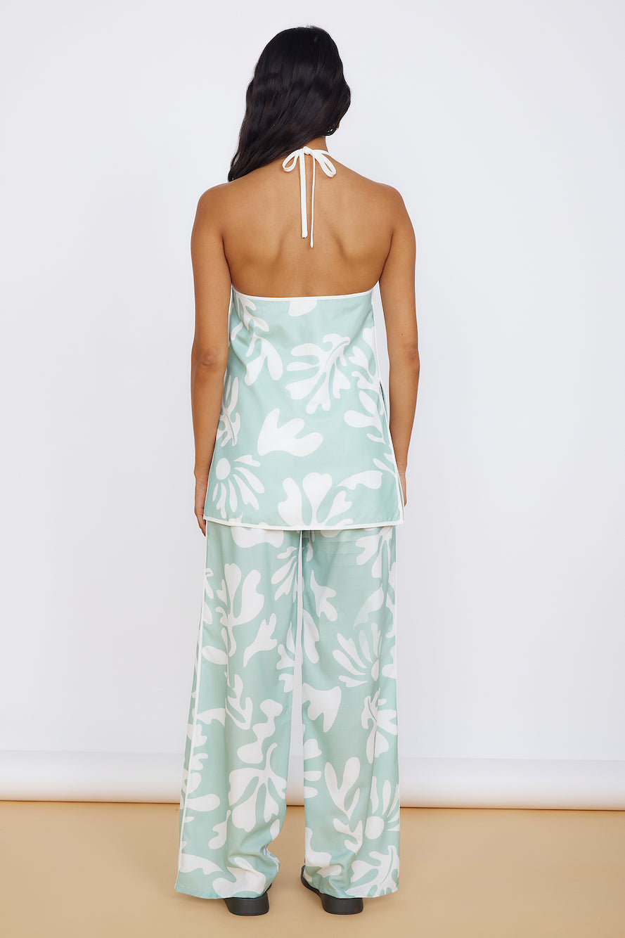 SEVEN WONDERS Ilah Halter Top Sage
