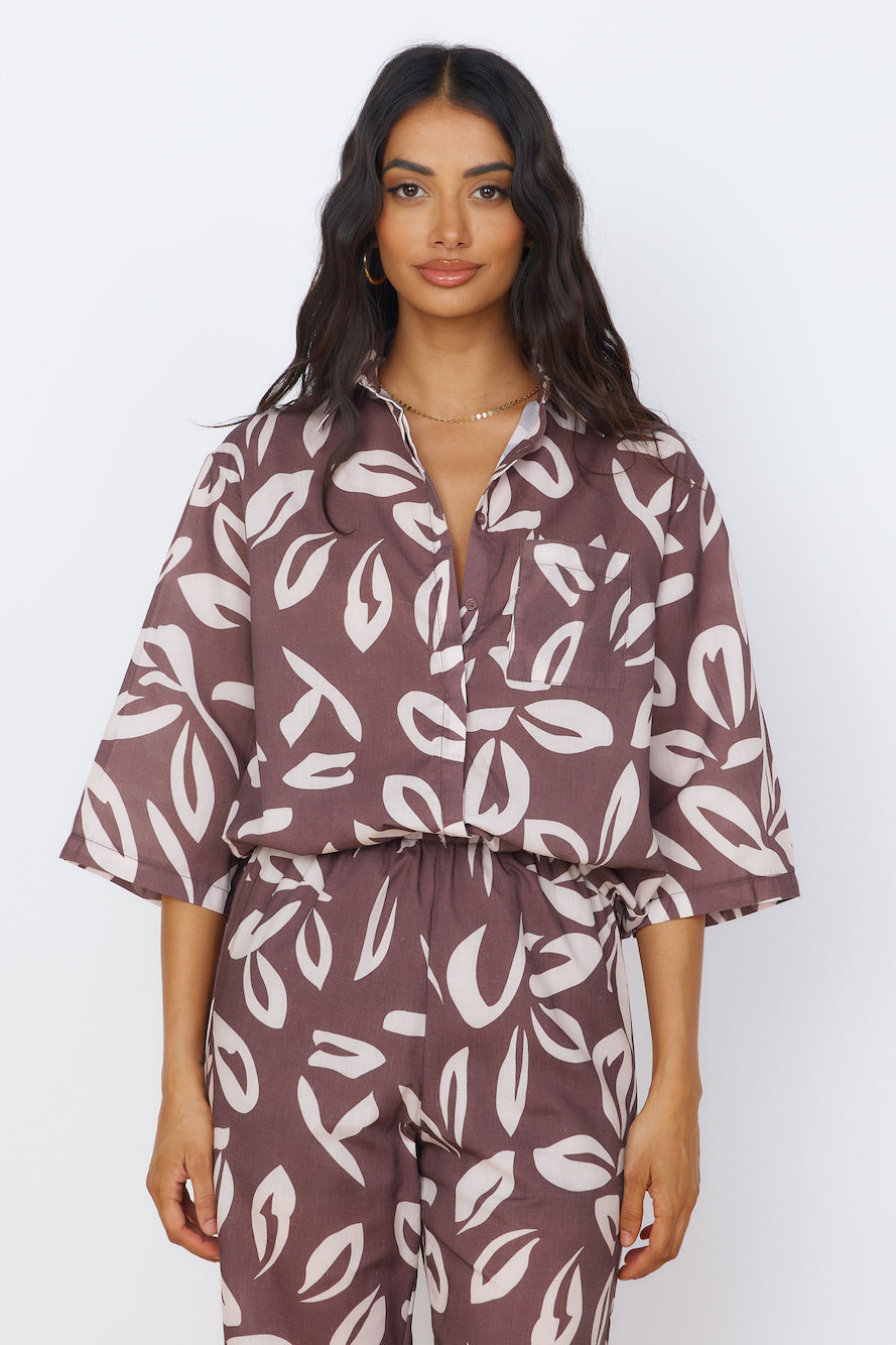 Midnight Enchantment Top Brown