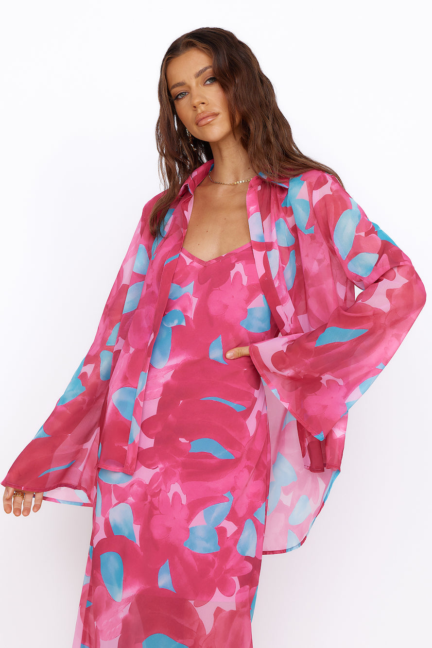 Make Up My Mind Top Pink