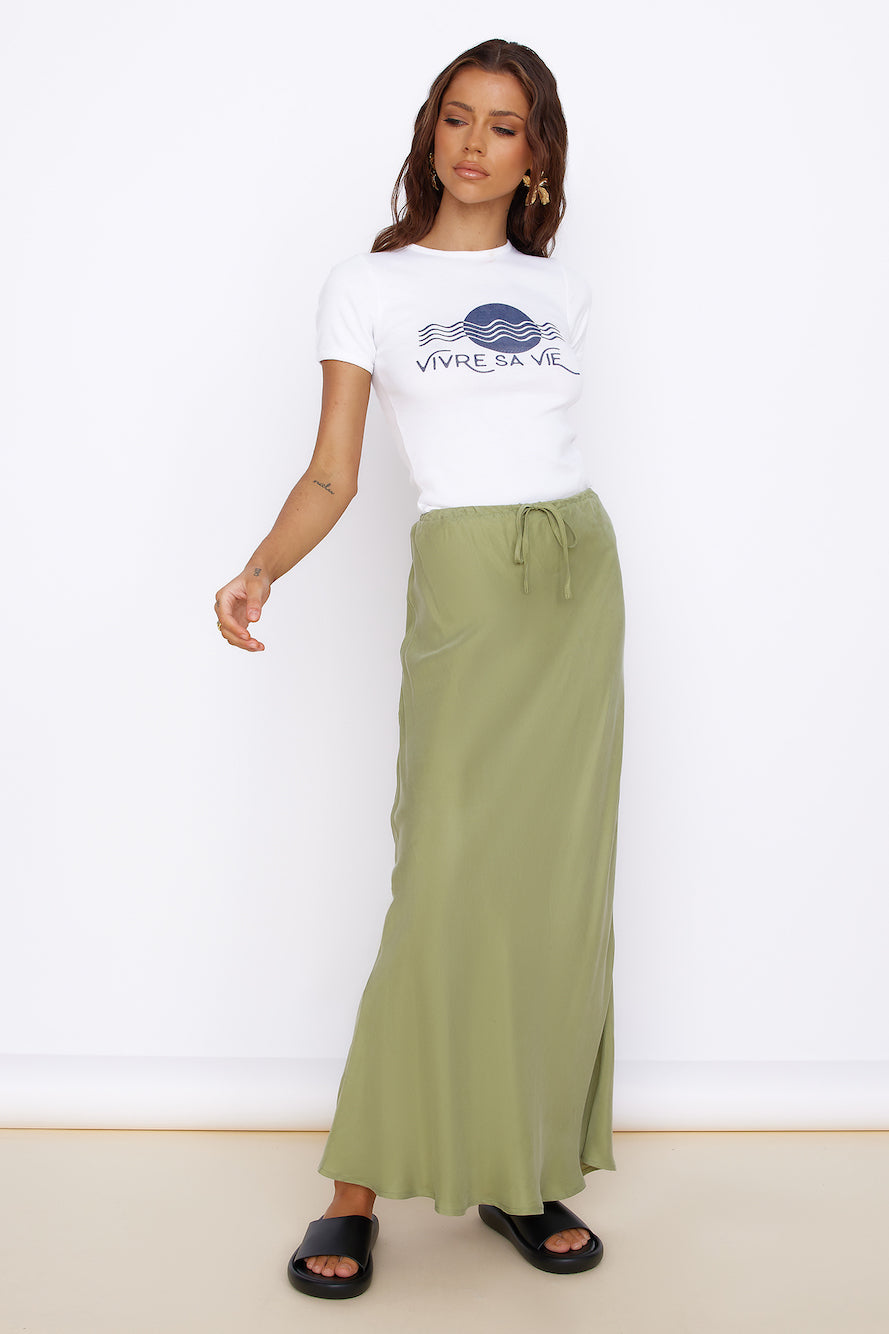 ROLLA'S Vivre Sa Vie Baby Rib Tee White
