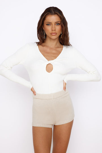 Sunlight Feels Ribbed Top White