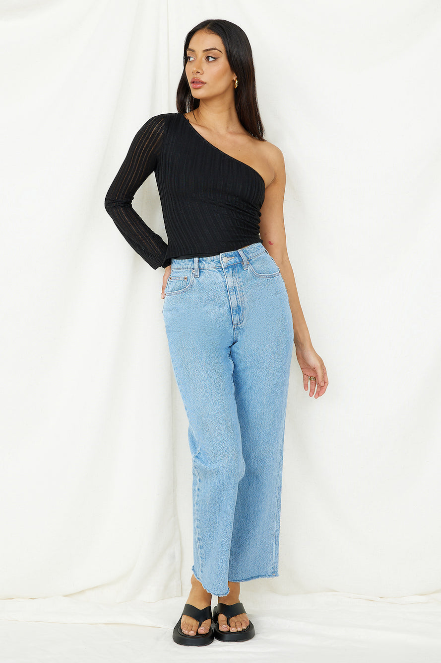 Hand On My Heart Crop Top Black