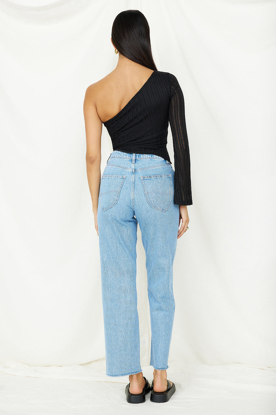 Hand On My Heart Crop Top Black