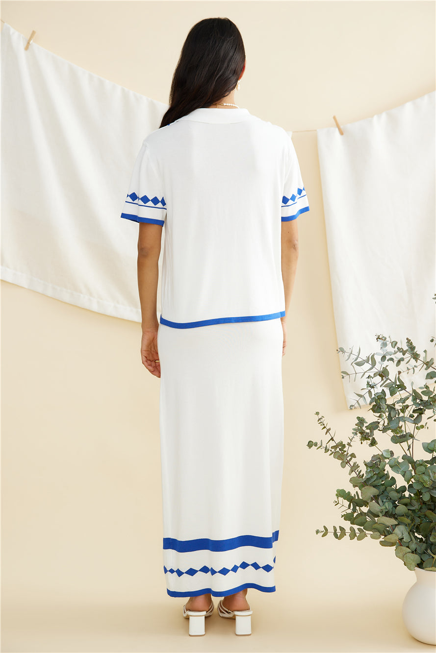 Nothing Left Behind Maxi Skirt Blue