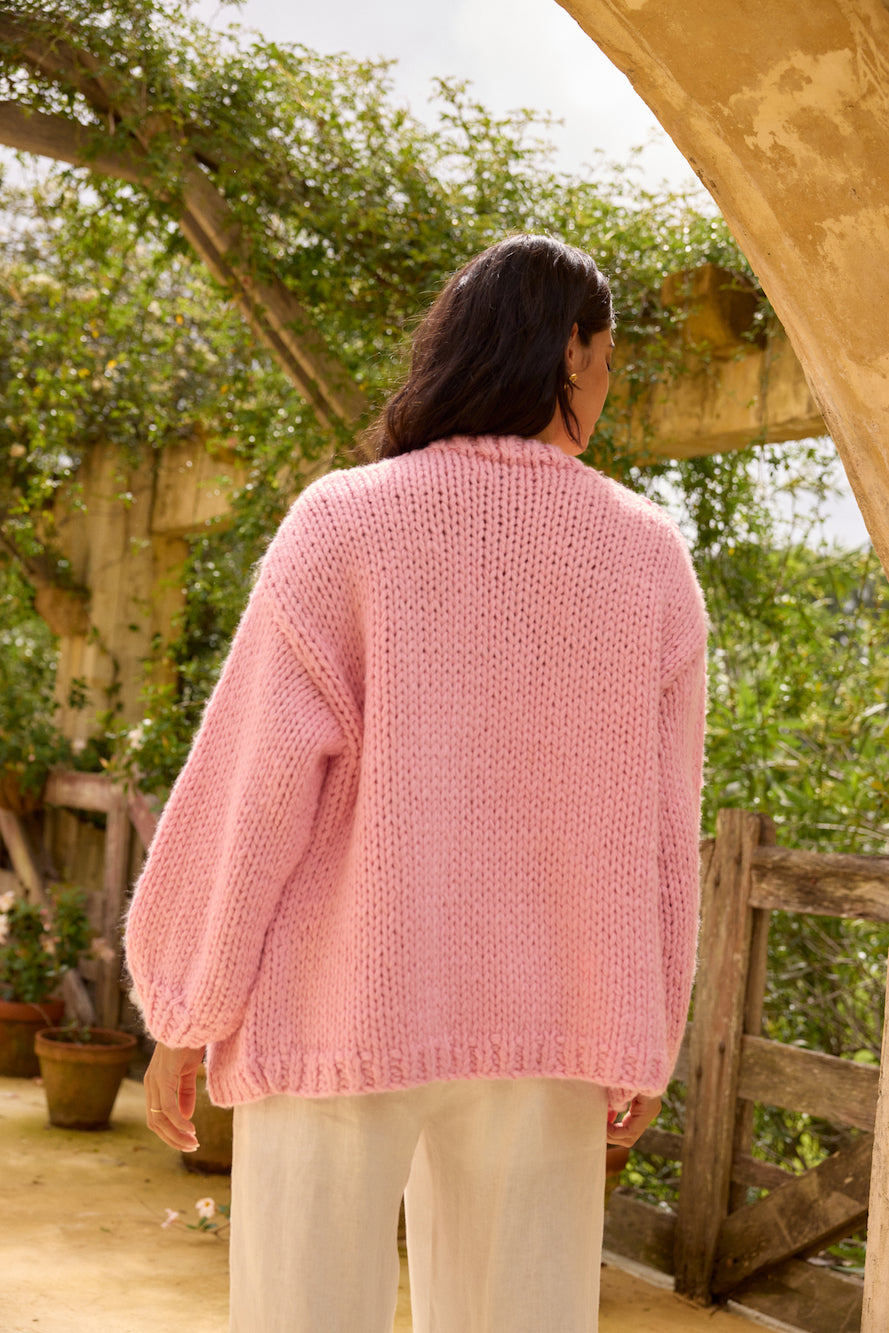 Sherbert Knit Cardigan Pink