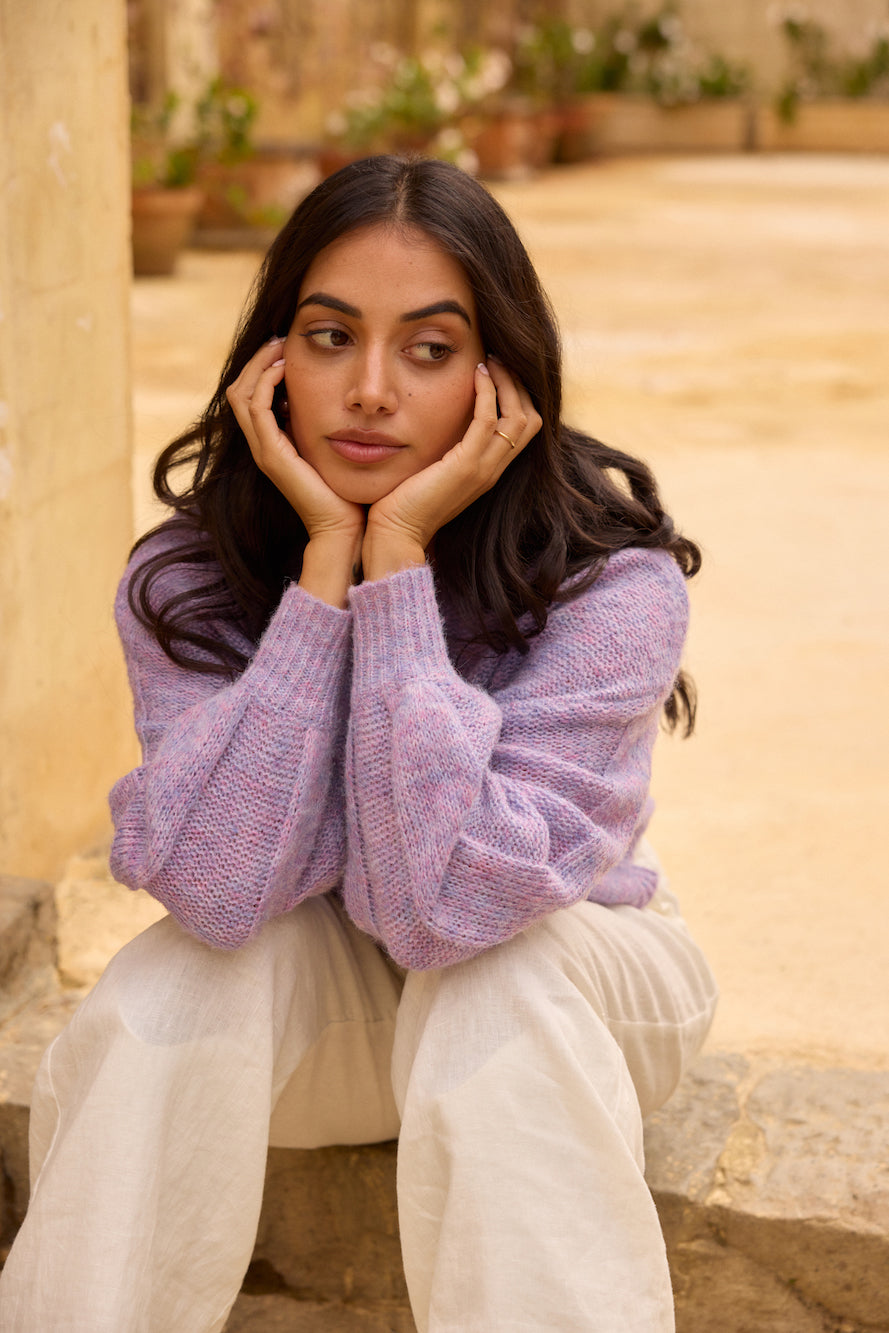 Mikale Knit Jumper Purple