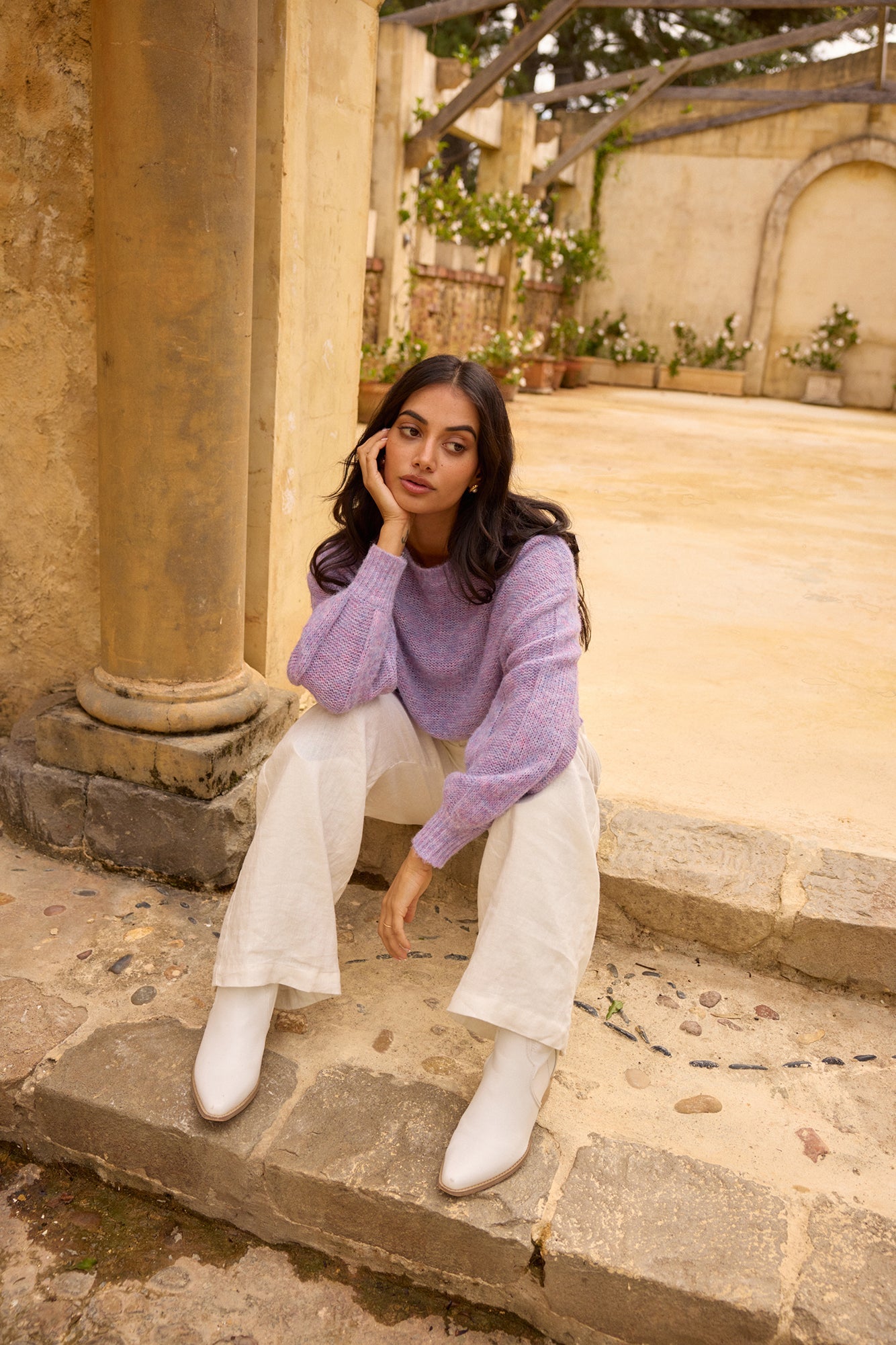 Mikale Knit Jumper Purple