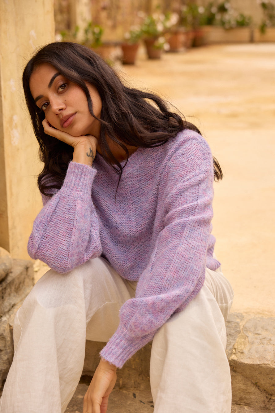 Mikale Knit Jumper Purple