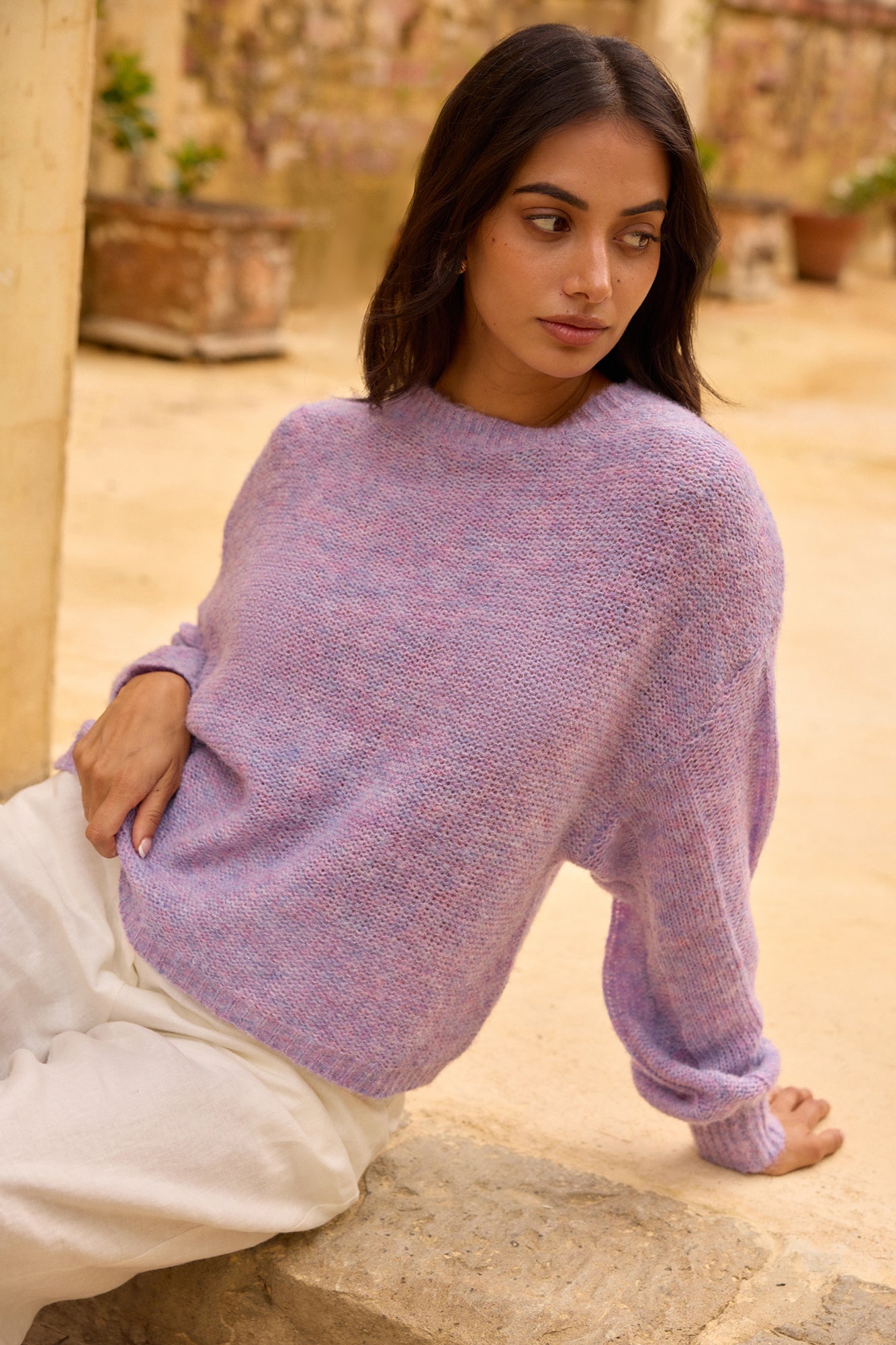 Mikale Knit Jumper Purple