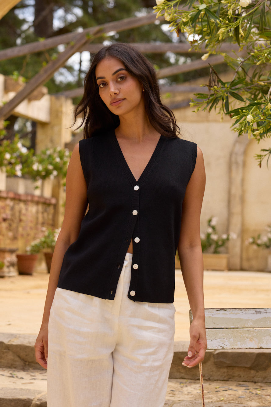 Blair Vest Top Black