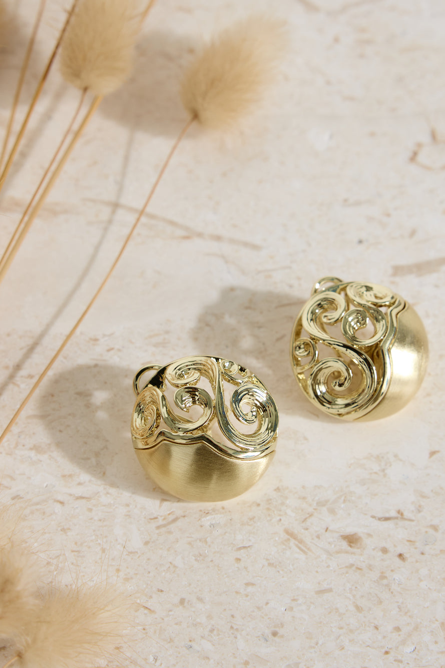 18K Gold Plated Athena Earrings Gold