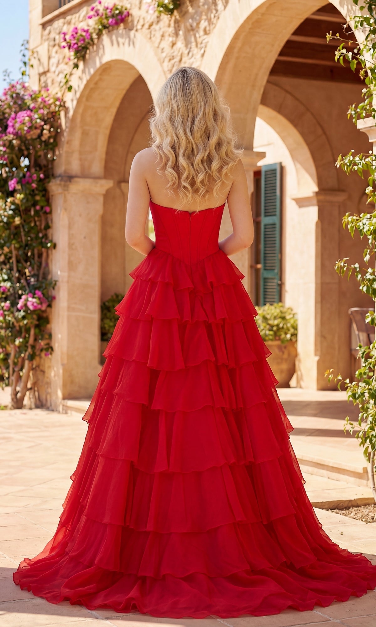 A-Line Ruffle Prom Gown: PromGirl Exclusive 250203