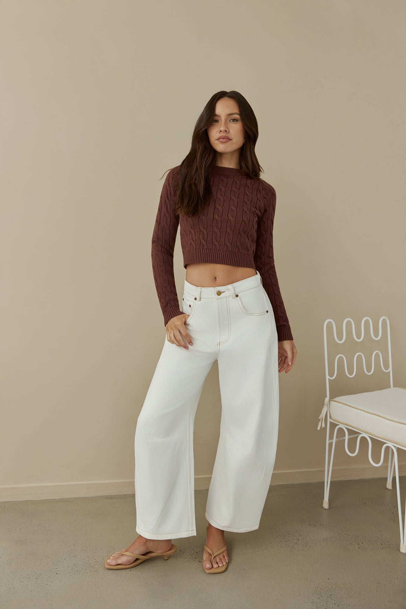 Destined For You Wide Pants White
