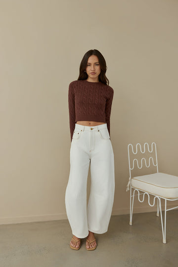 Destined For You Wide Pants White