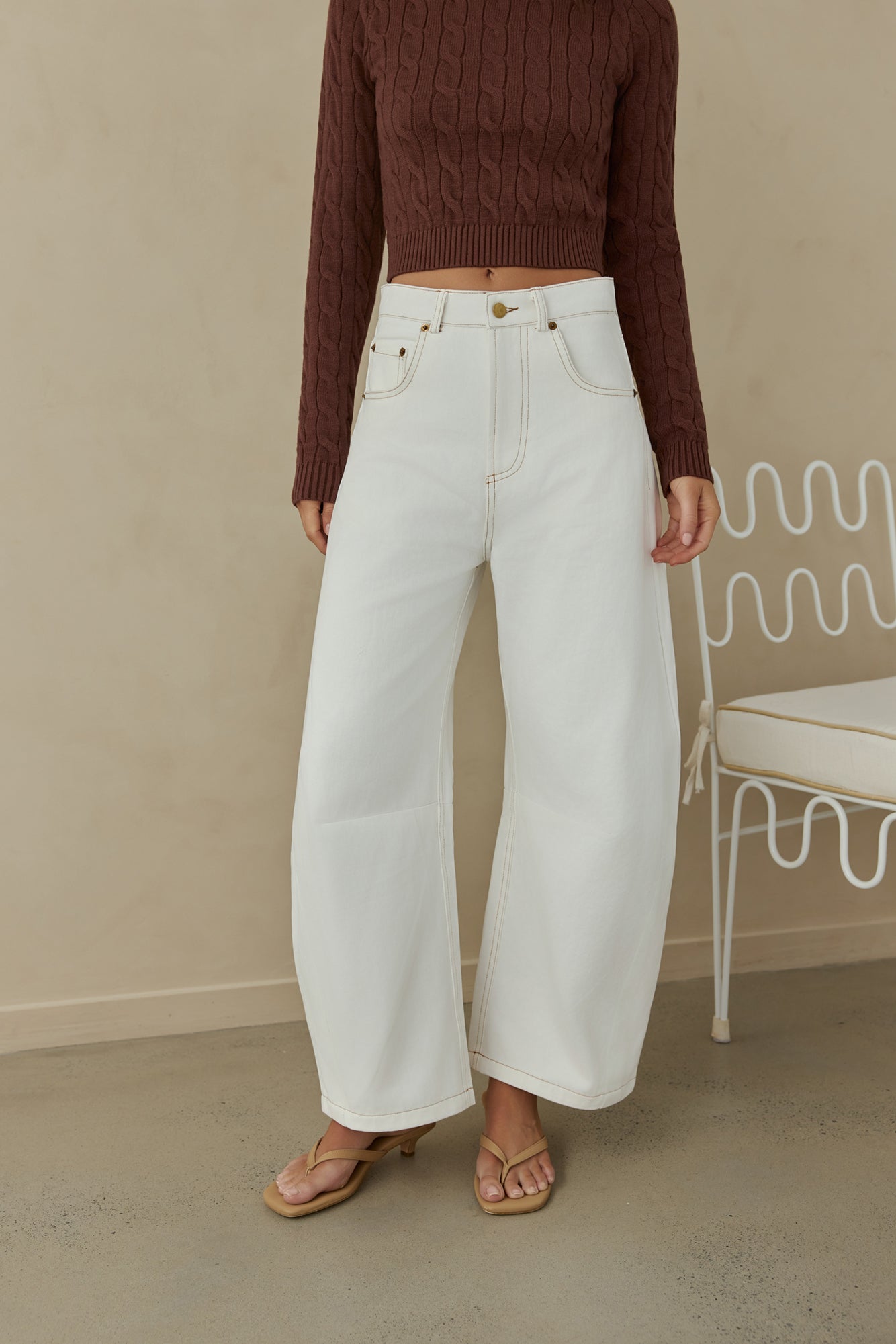 Destined For You Wide Pants White