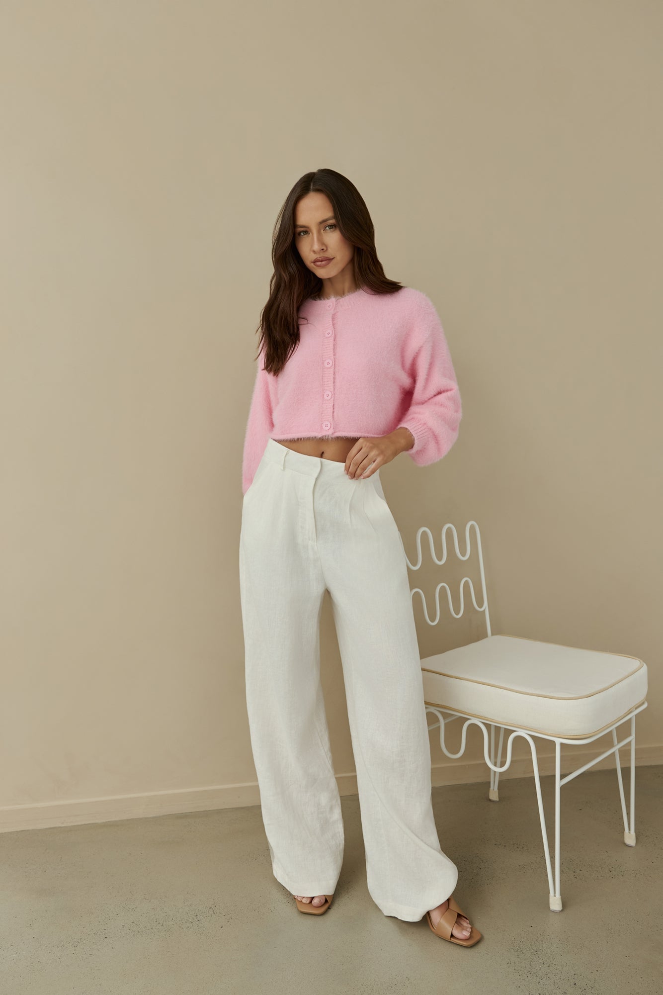 Cloud Nine Fluffy Cardigan Pink