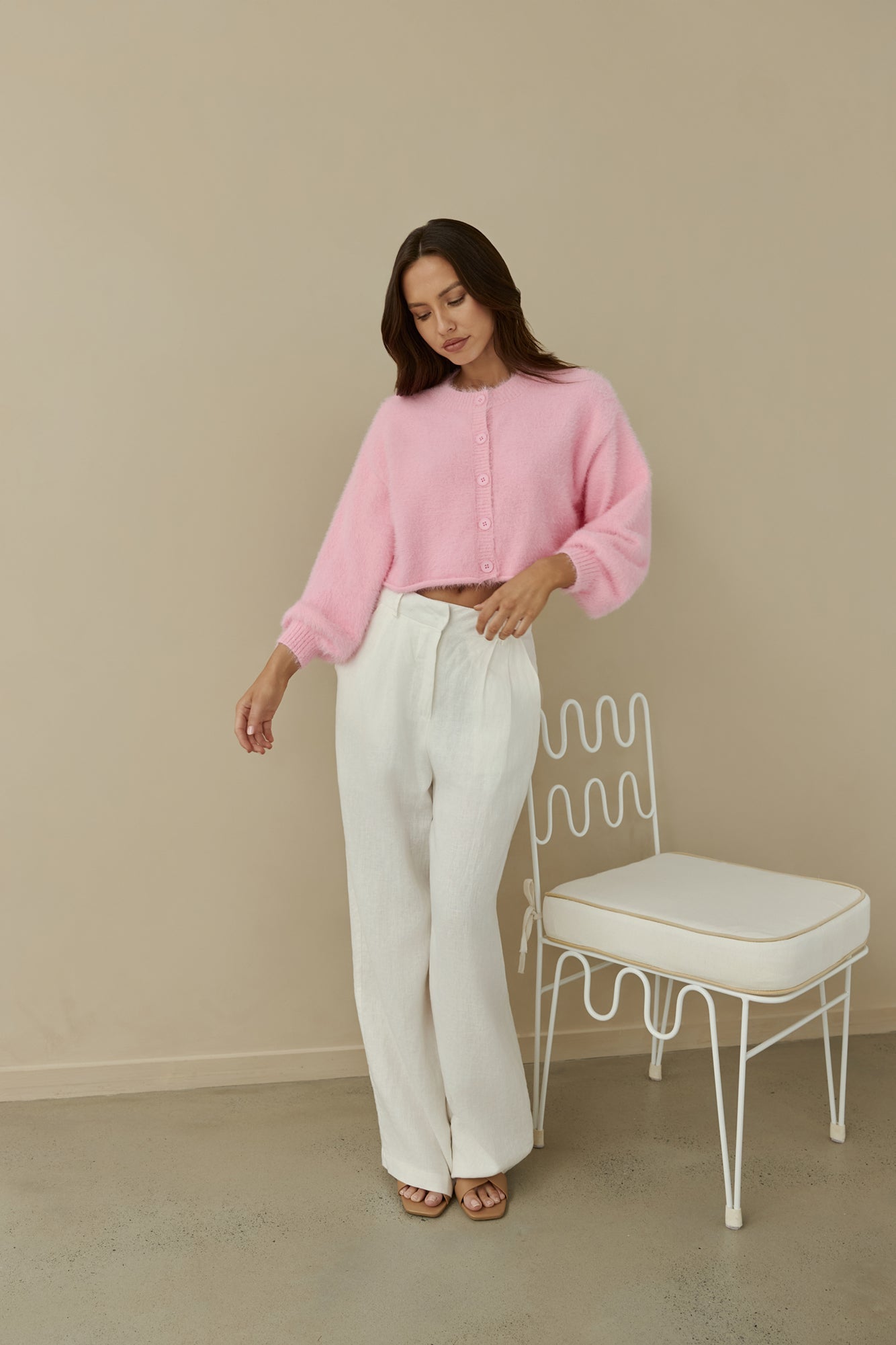 Cloud Nine Fluffy Cardigan Pink