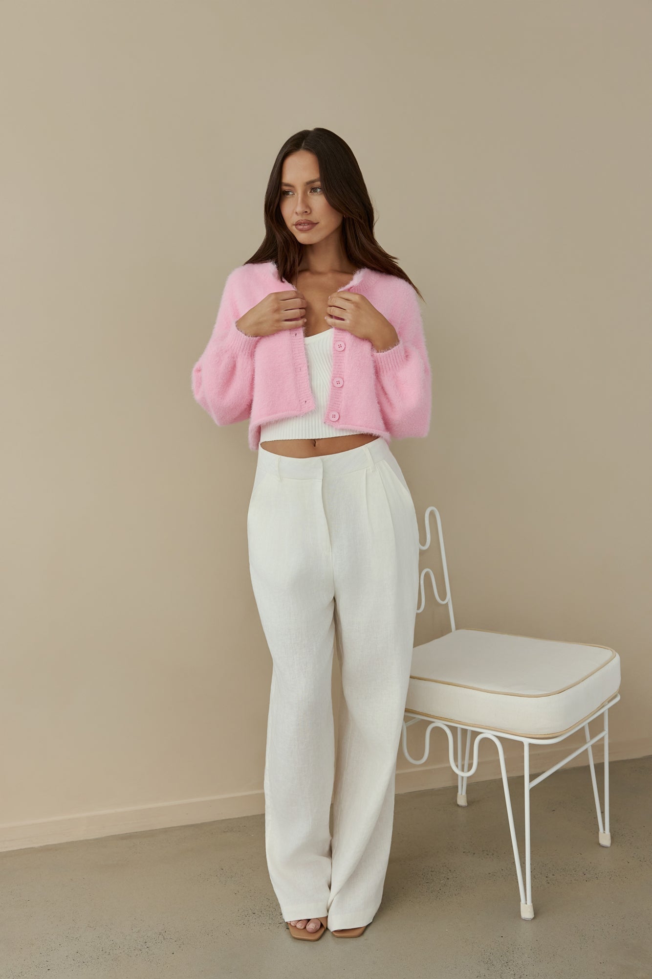 Cloud Nine Fluffy Cardigan Pink