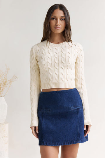 The Exclusive Cable Knit Sweater Cream