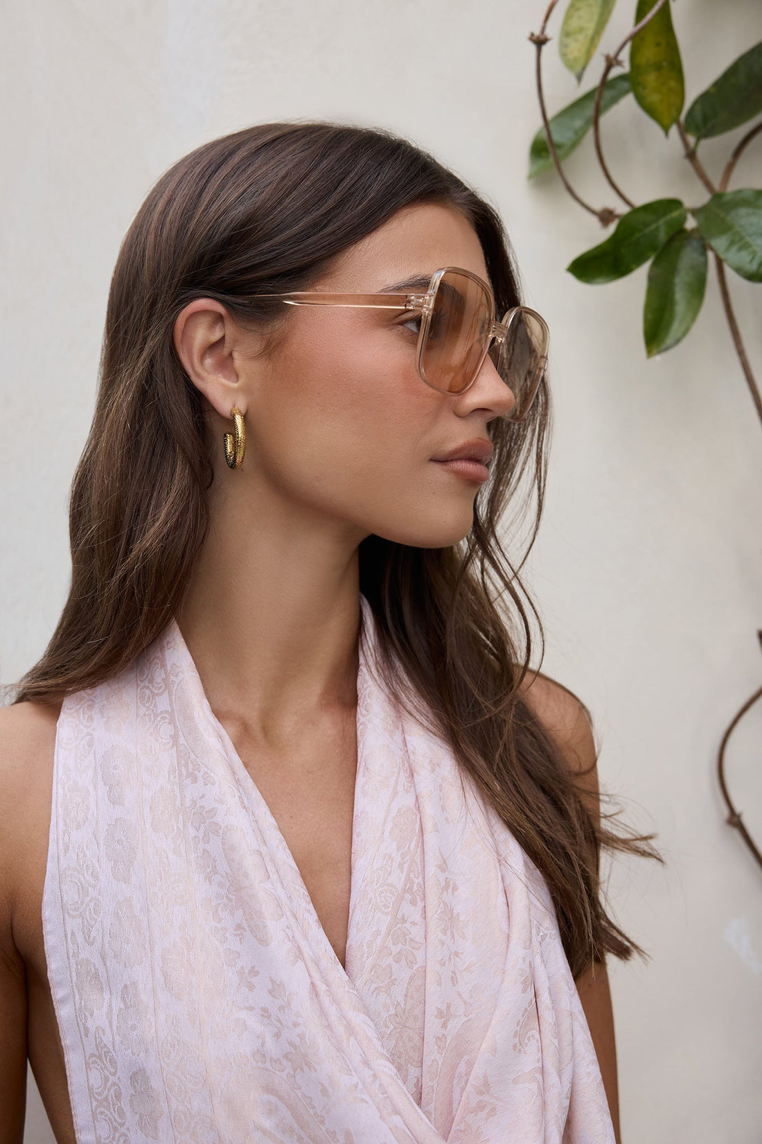 18k Gold Plated Art Wall Hoop Earrings Gold
