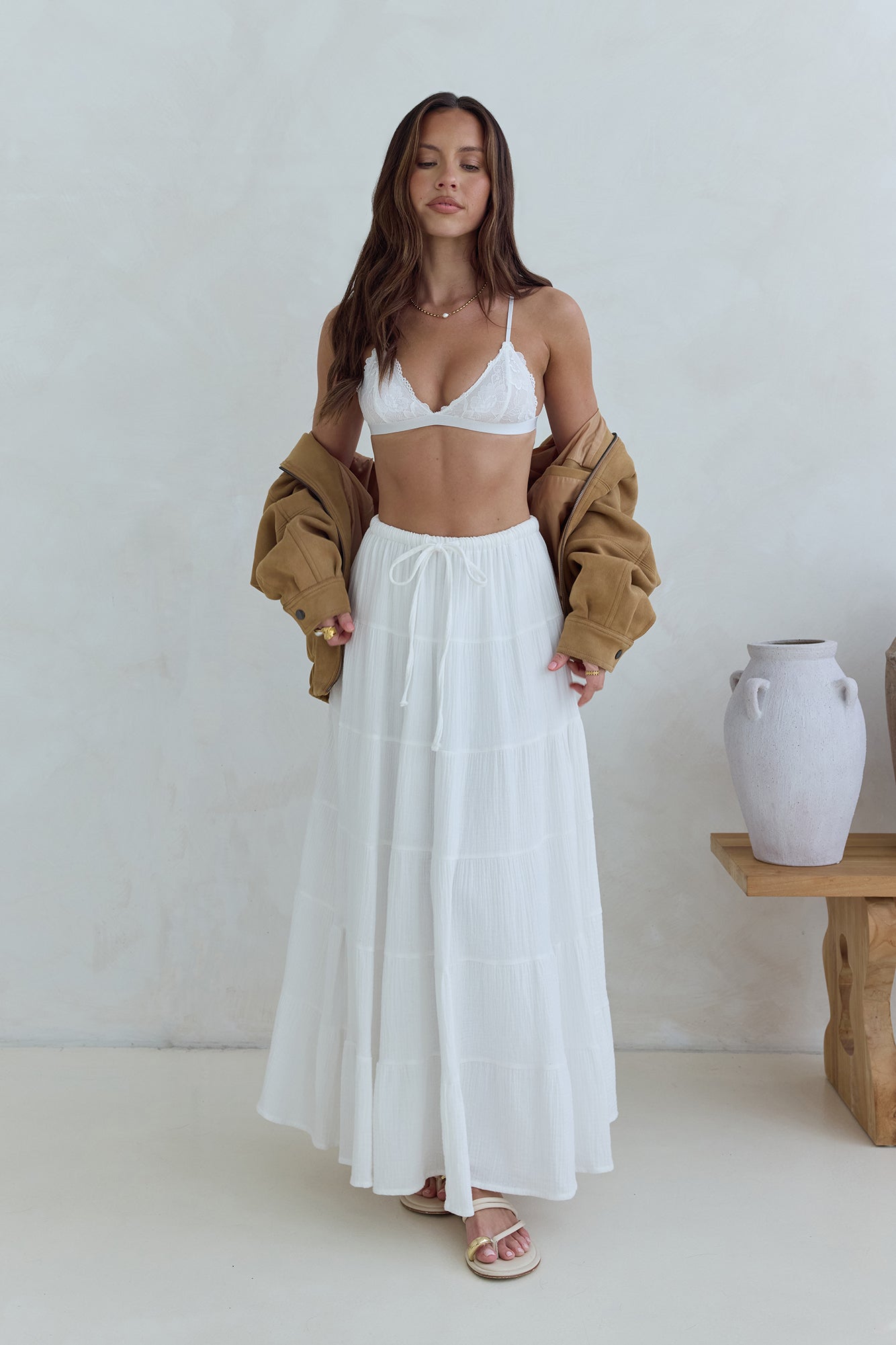 Luvella Lace Bralette White