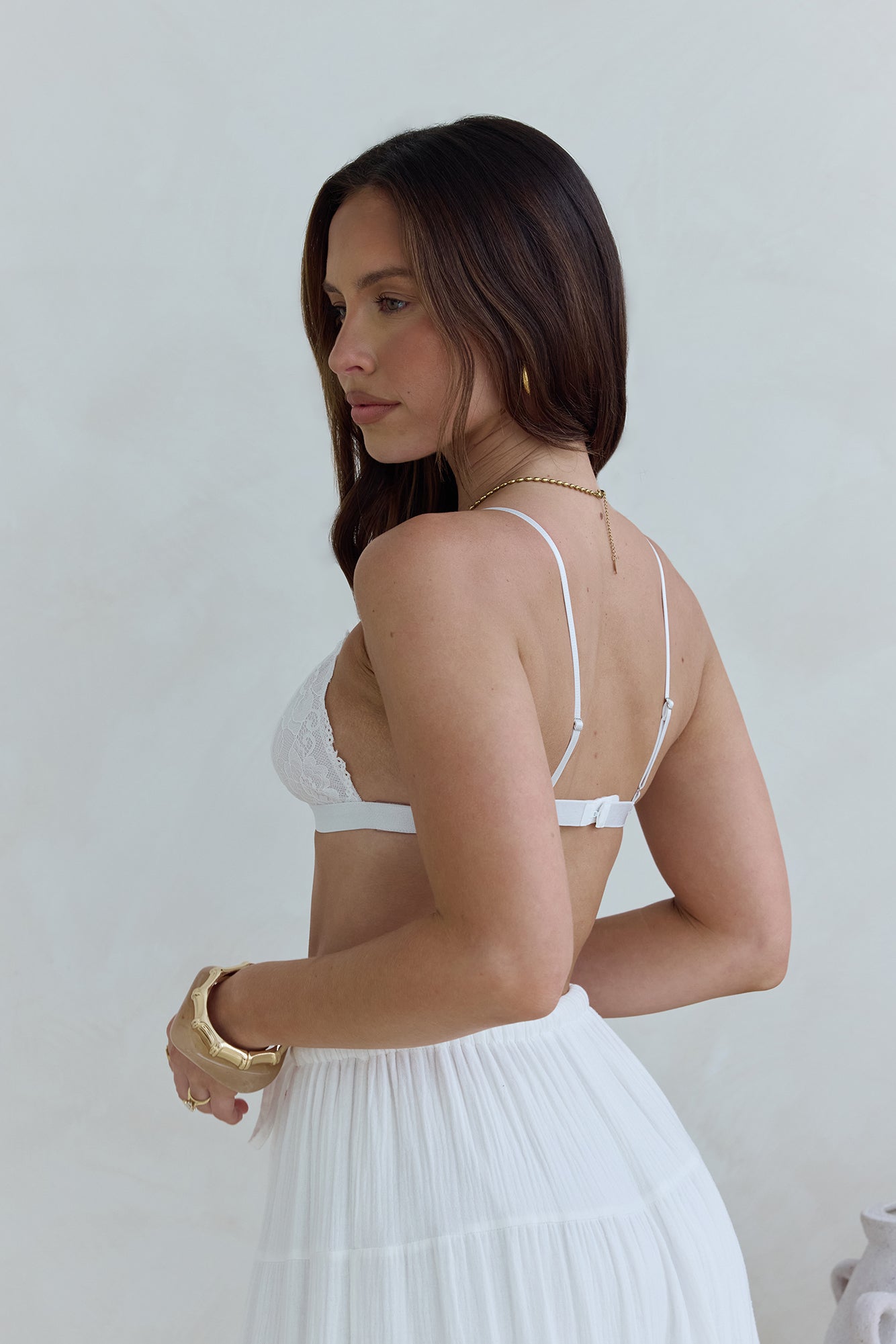 Luvella Lace Bralette White