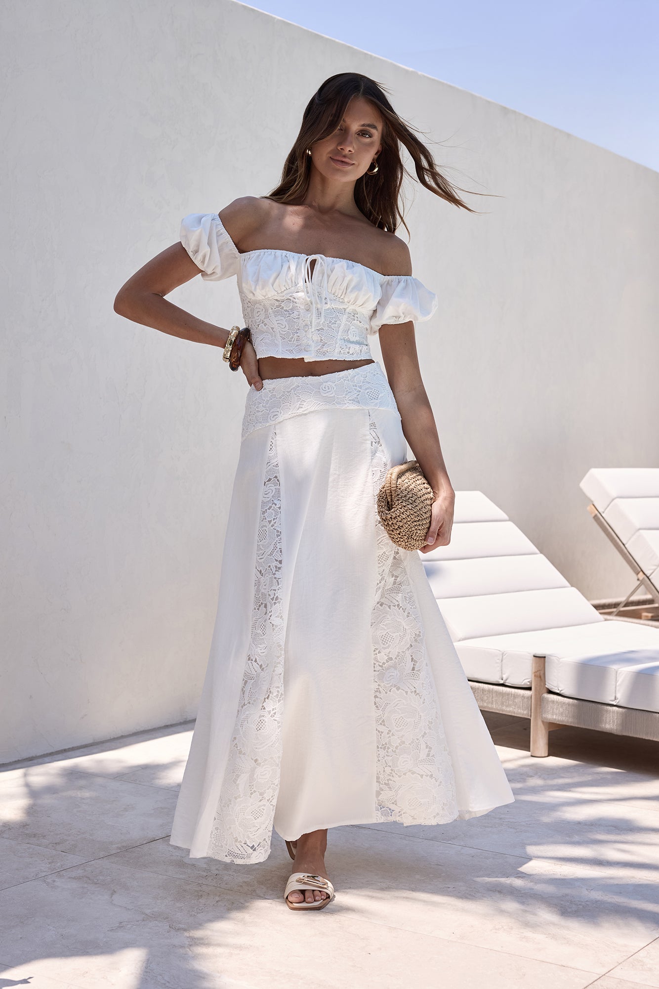 Sandy Shoreline Set White