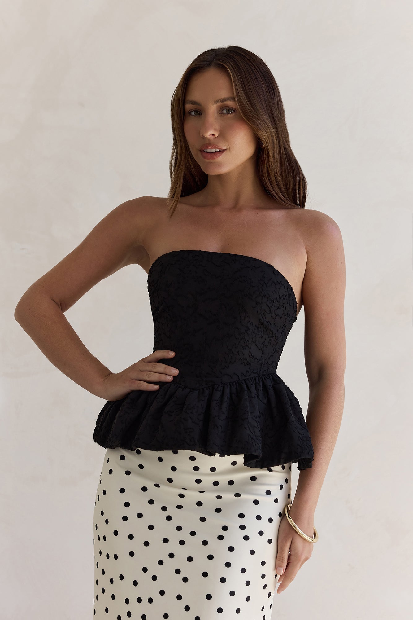 Wardrobe Winner Strapless Top Black