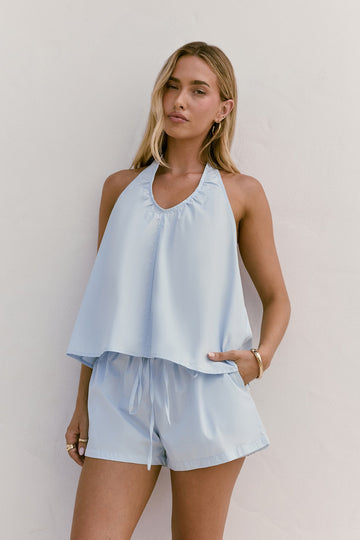 Evelyn Halter Top Blue