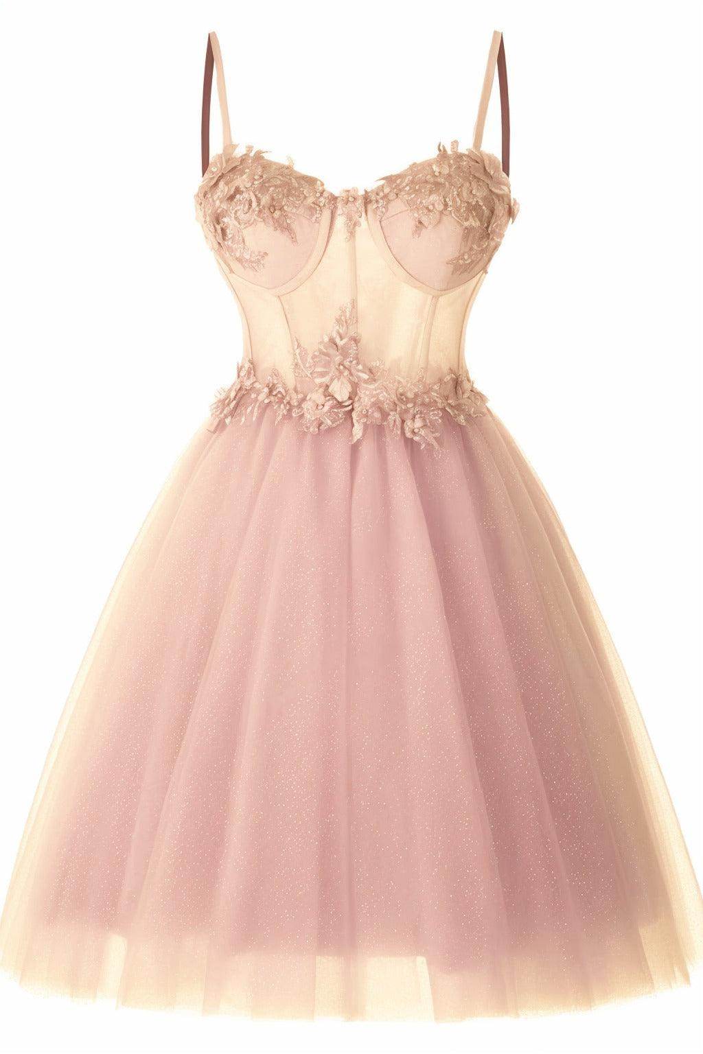 A-Line Short-Mini Tulle Prom Dress CS0400
