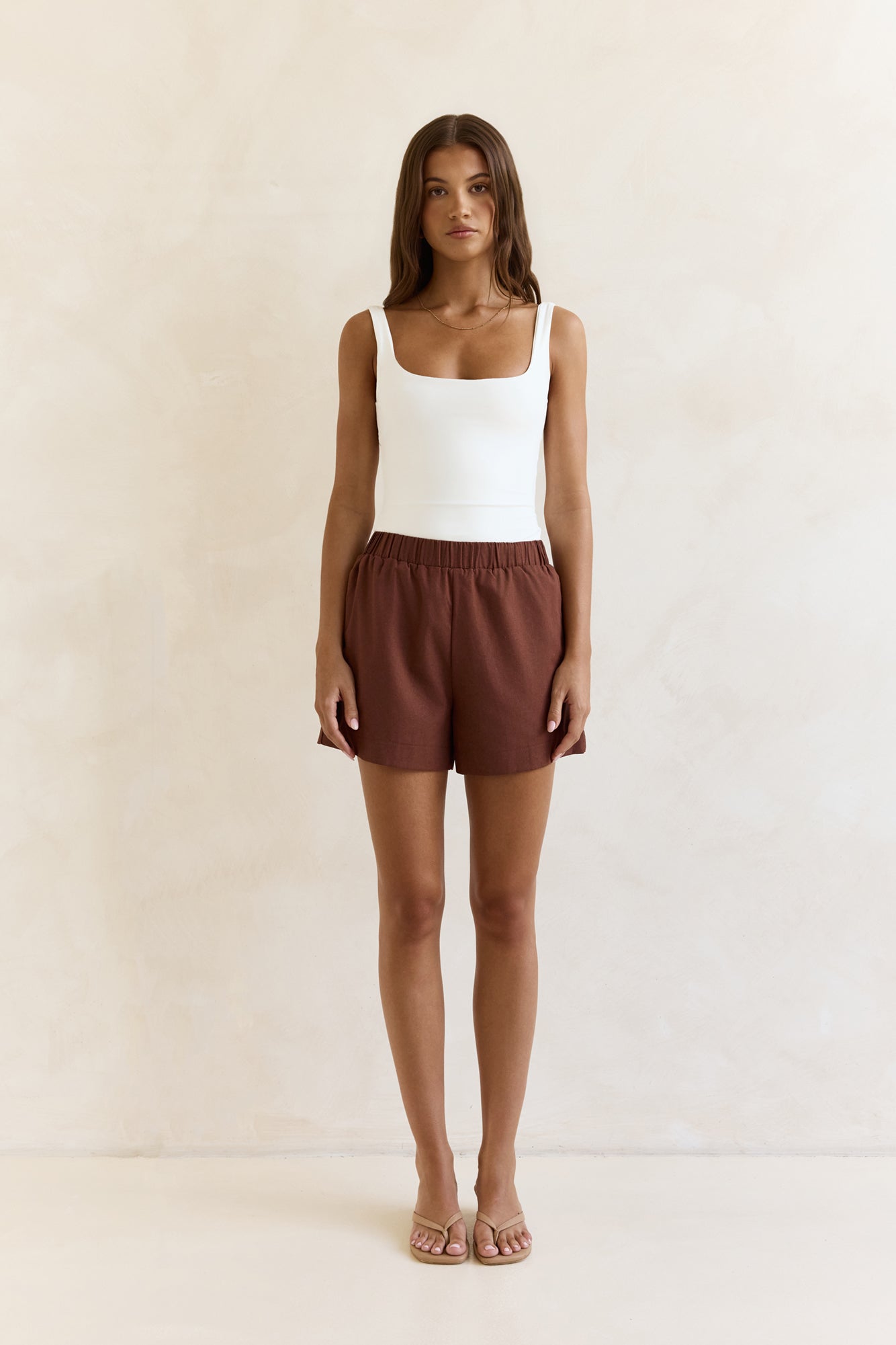 Found In Your Heart Shorts Brown