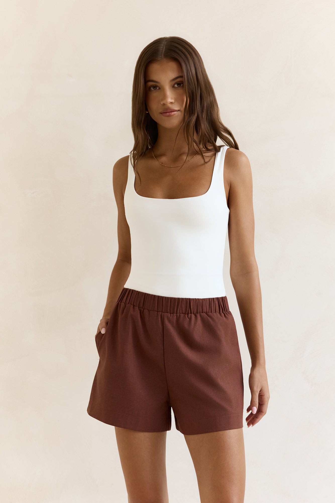 Found In Your Heart Shorts Brown
